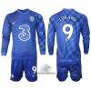 Officiële Voetbalshirt + Korte Broek Chelsea LUKAKU 9 Thuis 2021-22 Lange Mouw - Kids